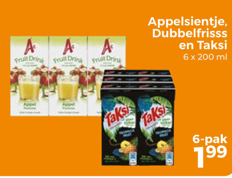 Taksi   fruitdrank folder aanbieding bij  Trekpleister - details