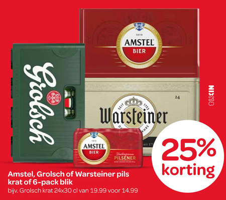 Grolsch   krat bier, blikje bier folder aanbieding bij  Spar - details