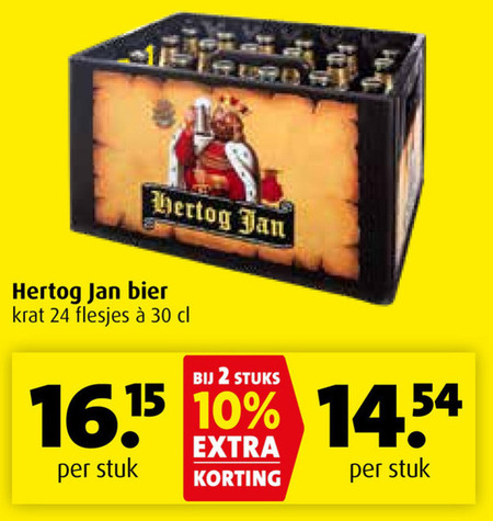 Hertog Jan   krat bier folder aanbieding bij  Boni - details