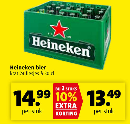 Heineken   krat bier folder aanbieding bij  Boni - details