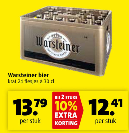 Warsteiner   krat bier folder aanbieding bij  Boni - details