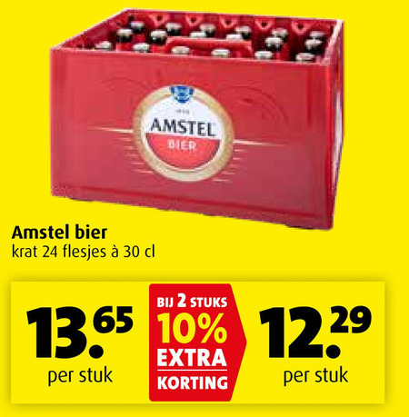 Amstel   krat bier folder aanbieding bij  Boni - details