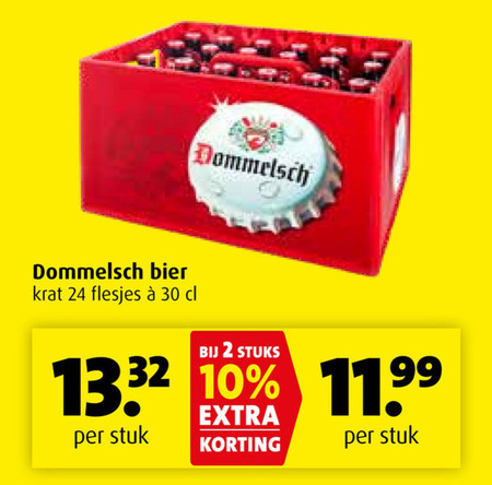 Dommelsch   krat bier folder aanbieding bij  Boni - details