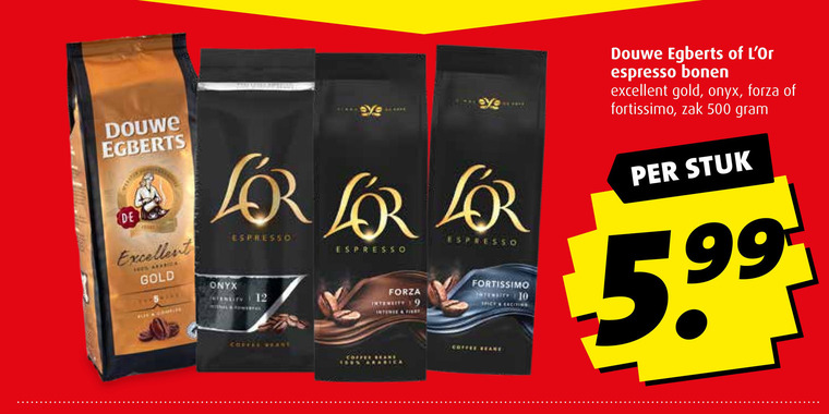 Douwe Egberts   koffiebonen folder aanbieding bij  Boni - details