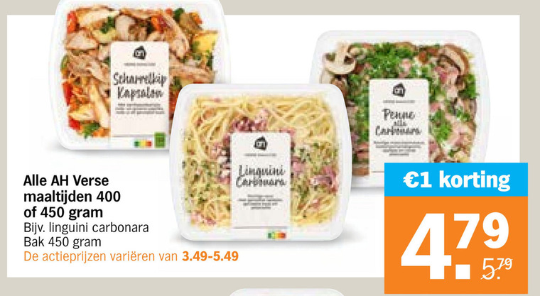 Albert Heijn Huismerk   stoommaaltijd, italiaanse maaltijd folder aanbieding bij  Albert Heijn - details