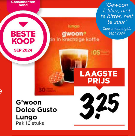 Gwoon   dolce gusto capsules folder aanbieding bij  Vomar - details