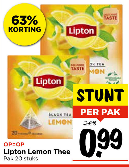 Lipton   thee folder aanbieding bij  Vomar - details