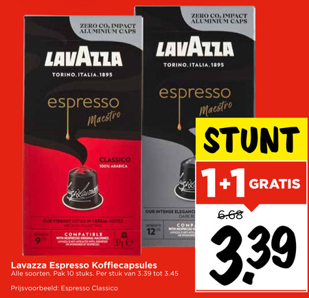 Lavazza   koffiecups folder aanbieding bij  Vomar - details