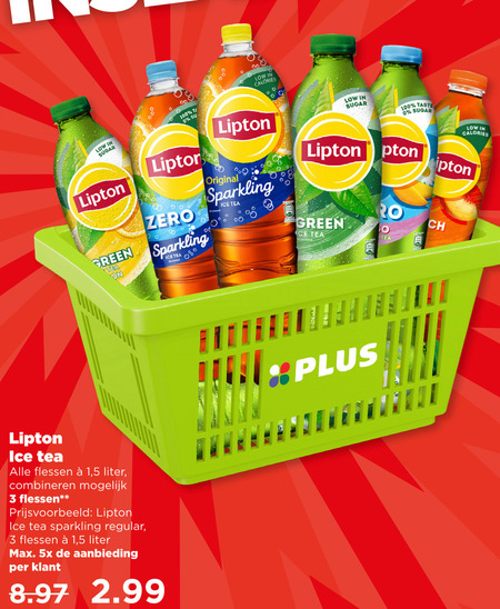 Lipton   ice tea folder aanbieding bij  Plus - details