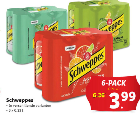 Schweppes   frisdrank folder aanbieding bij  Lidl - details