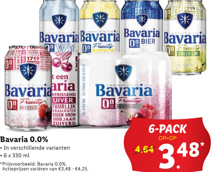 Bavaria   alcoholvrij bier folder aanbieding bij  Lidl - details