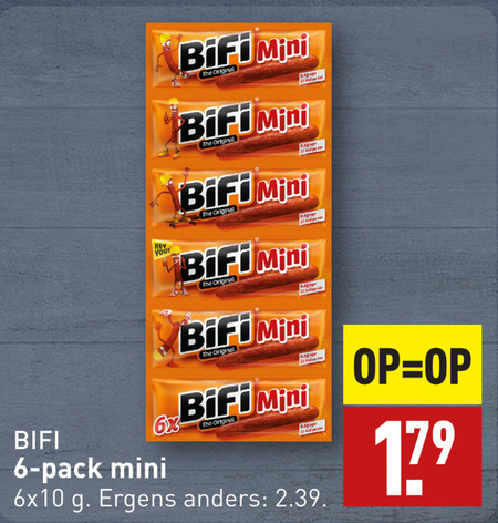 Bifi   bierworstjes folder aanbieding bij  Aldi - details