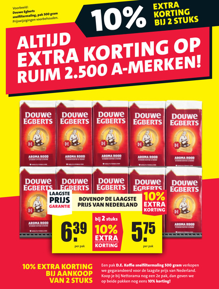 Douwe Egberts   koffie folder aanbieding bij  Nettorama - details