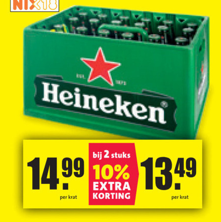 Heineken   krat bier folder aanbieding bij  Nettorama - details