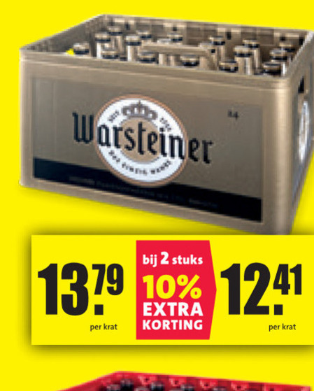 Warsteiner   krat bier folder aanbieding bij  Nettorama - details