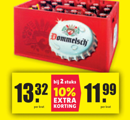 Dommelsch   krat bier folder aanbieding bij  Nettorama - details