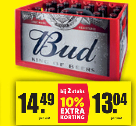 Bud   krat bier folder aanbieding bij  Nettorama - details