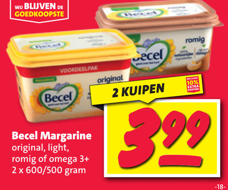 Becel   margarine folder aanbieding bij  Nettorama - details