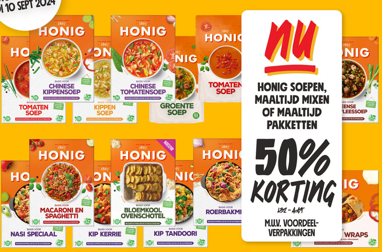 Honig   maaltijdmix, soep folder aanbieding bij  Jumbo - details