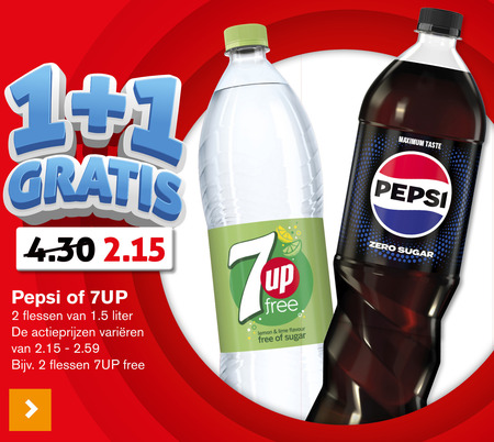 Pepsi   frisdrank, cola folder aanbieding bij  Hoogvliet - details