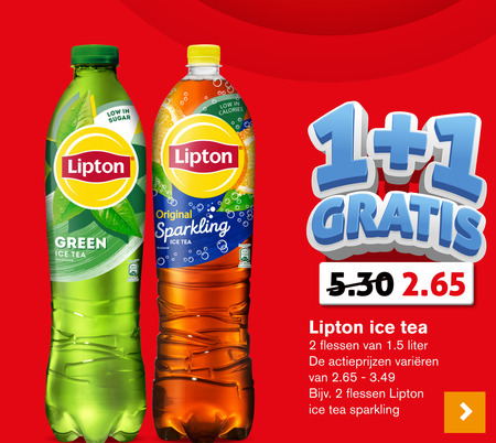 Lipton   ice tea folder aanbieding bij  Hoogvliet - details