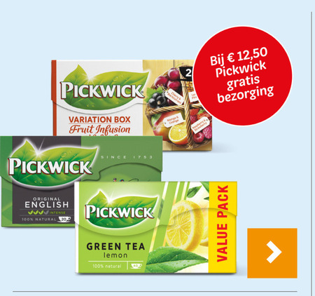 Pickwick   thee folder aanbieding bij  Hoogvliet - details