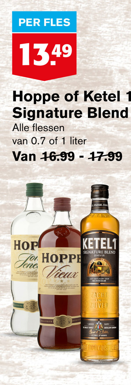 Ketel 1   jenever folder aanbieding bij  Hoogvliet - details