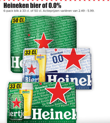 Heineken   blikje bier folder aanbieding bij  Dirk - details