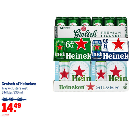 Grolsch   blikje bier folder aanbieding bij  Makro - details