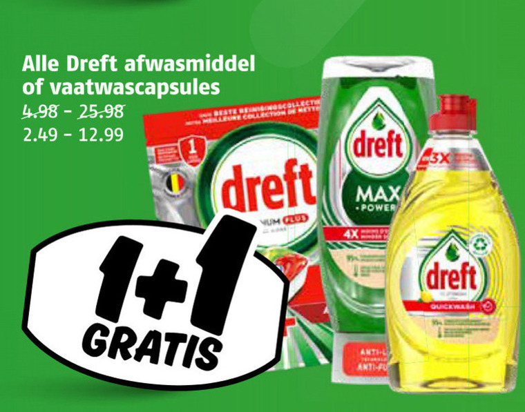 Dreft   afwasmiddel, vaatwasmiddel folder aanbieding bij  Poiesz - details