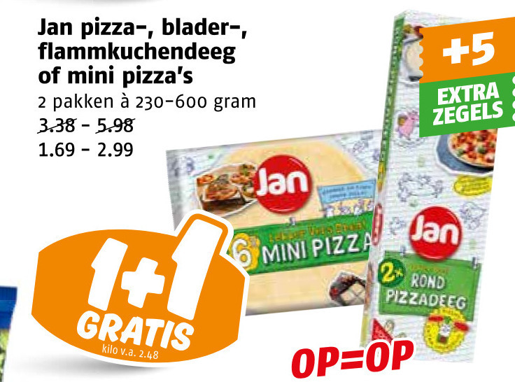 Jan   pizzadeeg folder aanbieding bij  Poiesz - details