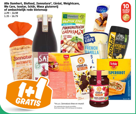 Zonnatura   glutenvrijassortiment folder aanbieding bij  Poiesz - details