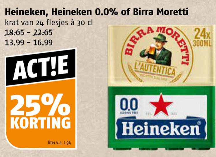 Heineken   krat bier folder aanbieding bij  Poiesz - details