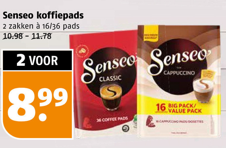 Douwe Egberts Senseo   koffiepad folder aanbieding bij  Poiesz - details