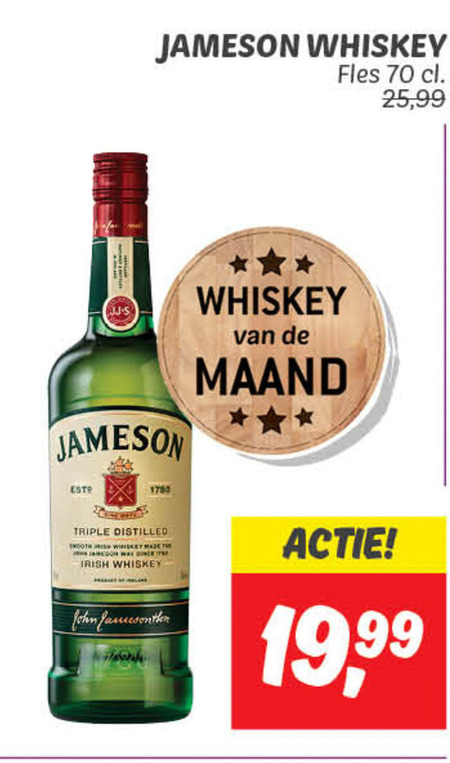 Jameson   whisky folder aanbieding bij  Dekamarkt - details