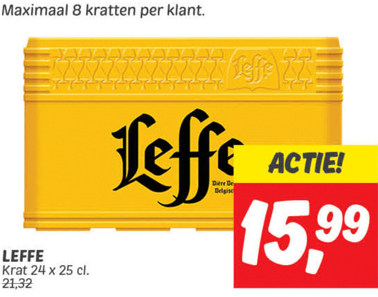 Leffe   krat bier folder aanbieding bij  Dekamarkt - details