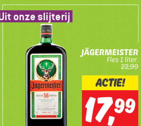 Jagermeister   kruidenbitter folder aanbieding bij  Dekamarkt - details