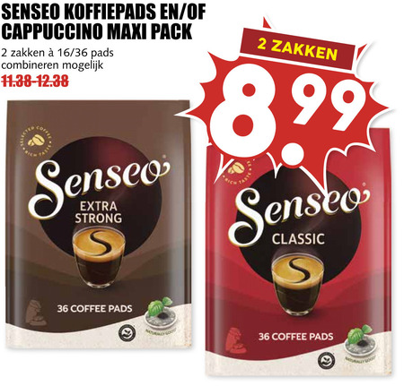 Douwe Egberts Senseo   koffiepad folder aanbieding bij  MCD Supermarkt Basis - details