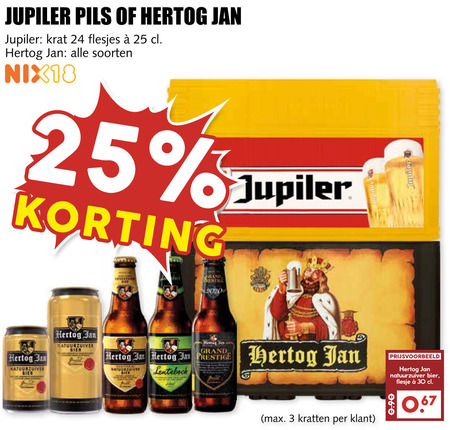 Jupiler   krat bier folder aanbieding bij  MCD Supermarkt Basis - details