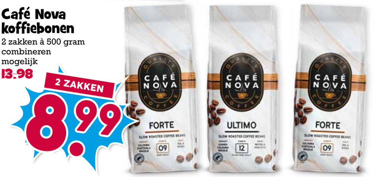 Cafe Nova   koffiebonen folder aanbieding bij  Boons Markt - details