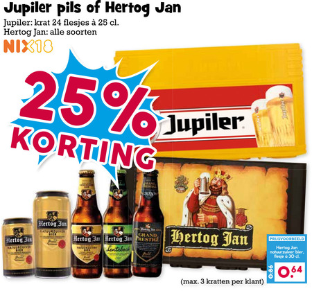 Hertog Jan   krat bier folder aanbieding bij  Boons Markt - details