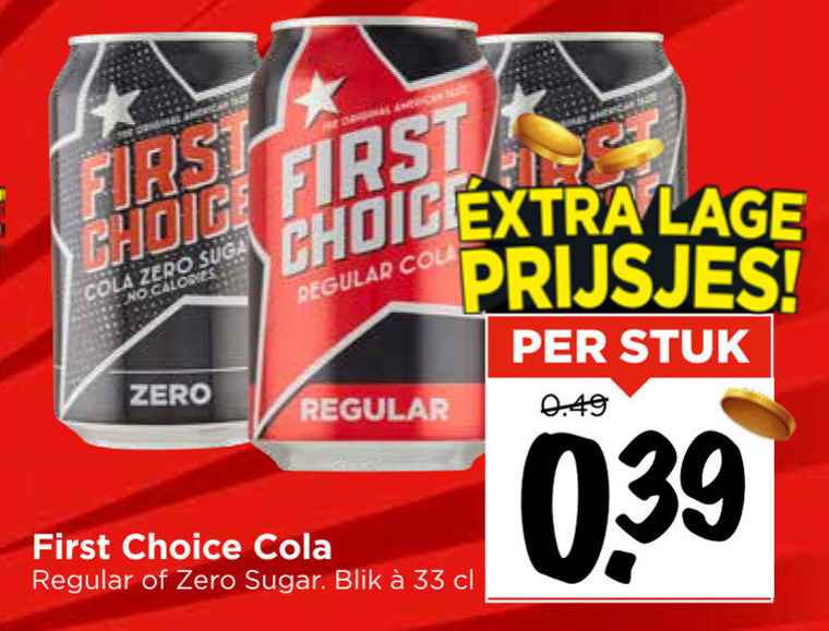 First Choice   cola folder aanbieding bij  Vomar - details