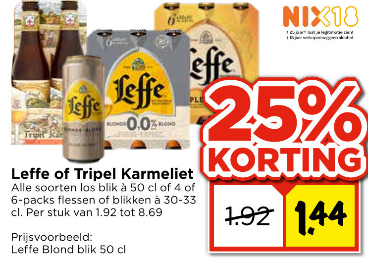 Karmeliet   speciaalbier, blikje bier folder aanbieding bij  Vomar - details