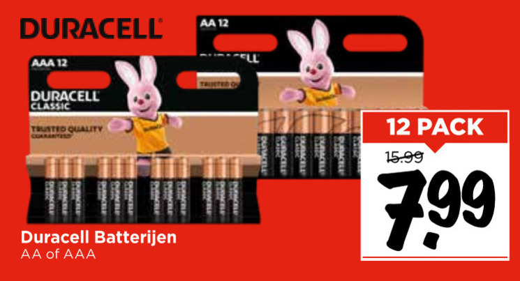 Duracell   batterij folder aanbieding bij  Vomar - details