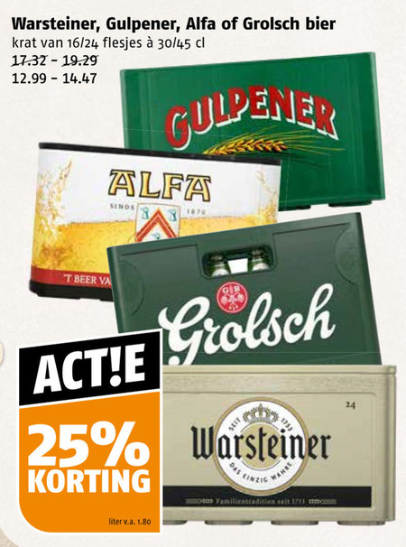 Gulpener   krat bier folder aanbieding bij  Poiesz - details