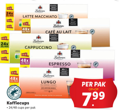 Bellarom   koffiecups folder aanbieding bij  Lidl - details