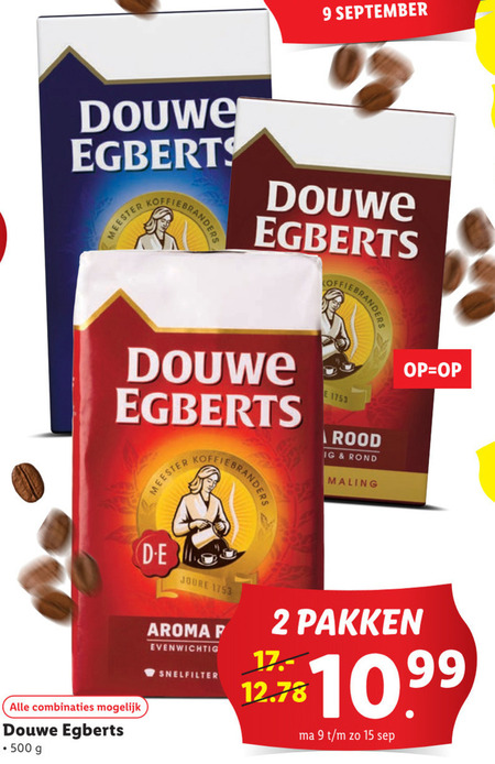 Douwe Egberts   koffie folder aanbieding bij  Lidl - details