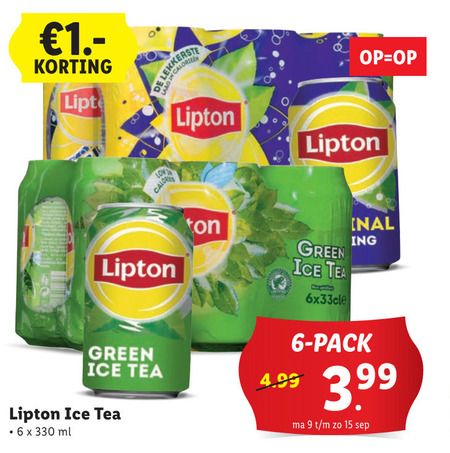 Lipton   ice tea folder aanbieding bij  Lidl - details