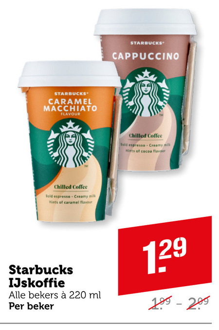 Starbucks   ijskoffie folder aanbieding bij  Coop - details