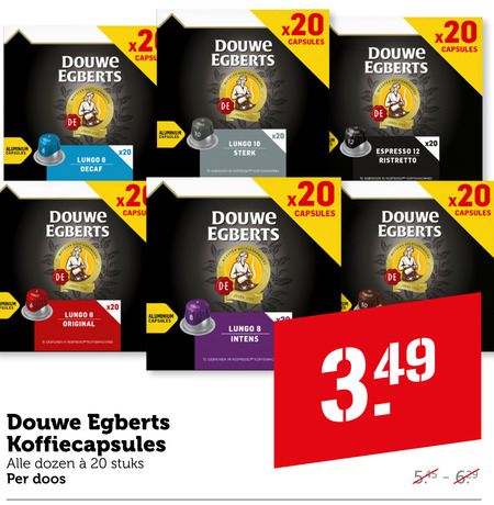 Douwe Egberts   koffiecups folder aanbieding bij  Coop - details